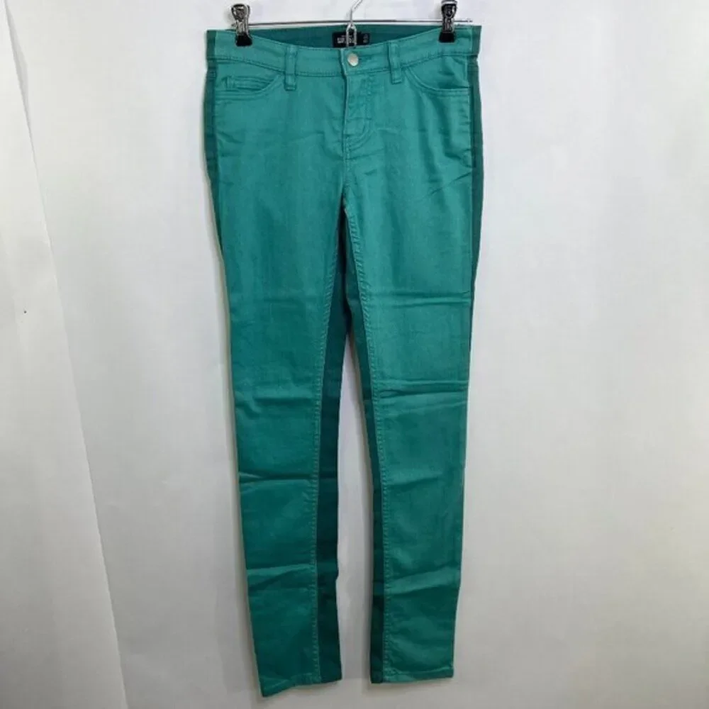Kate Spade Saturday Jeans 24 x 32 Blue Green Skinny Two Tone Color‎ Block